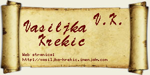 Vasiljka Krekić vizit kartica